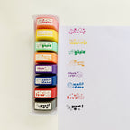 Winklebee Cheerful Praise Stamps – 8-Piece Pre-Inked Illustrated Encouragement Set